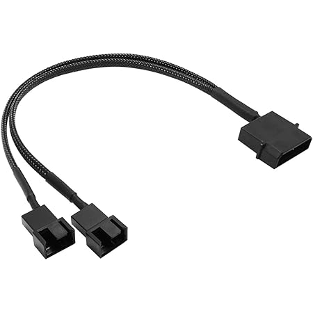 Amazon 2個 4ピン Molexから2 X 3ピンまたは4ピン コンピューター Pcケースファン Yスプリッターアダプターケーブル 3pin 4pin To Molex Pcクーラー冷 ファンpmwスリーブ スプリッターy電源コネクター 1 Molex接続から2ファンに電源を供給 Bstq 電源ケーブル 通販