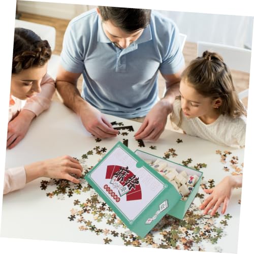 Juego portátil mini Mahjong para viajes y hogar miniatura 7