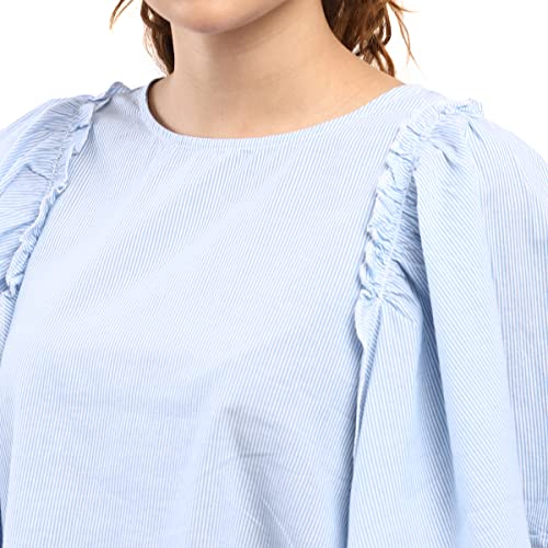 Image of Levi's Women's Striped Ruffles Regular Top