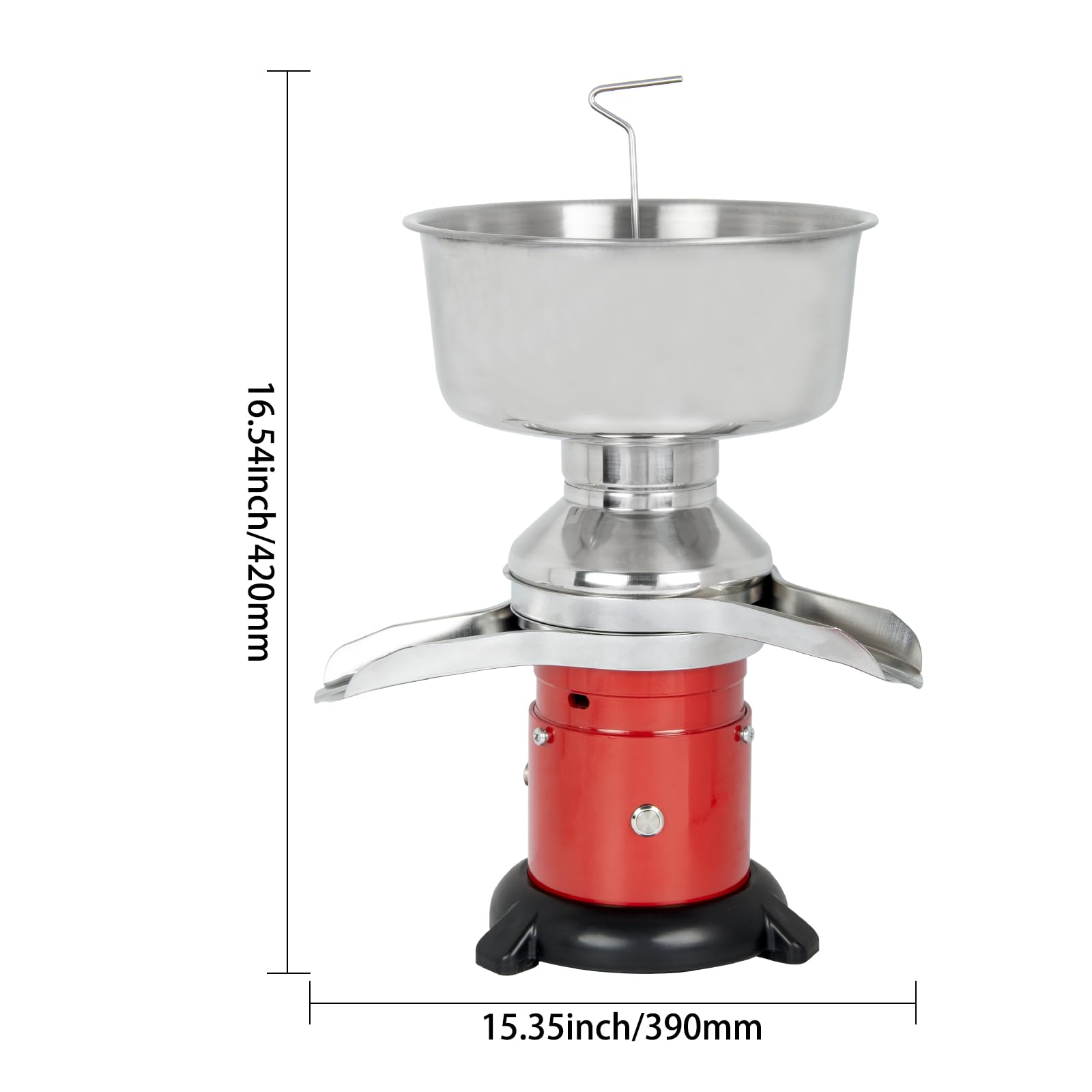 Separador eléctrico de crema de leche de 40 W, 60 l/h, de alta eficiencia, centrífugo, de leche de acero inoxidable 304, separador de leche de vaca de cabra con cuenco de 5 litros, 10500 rpm