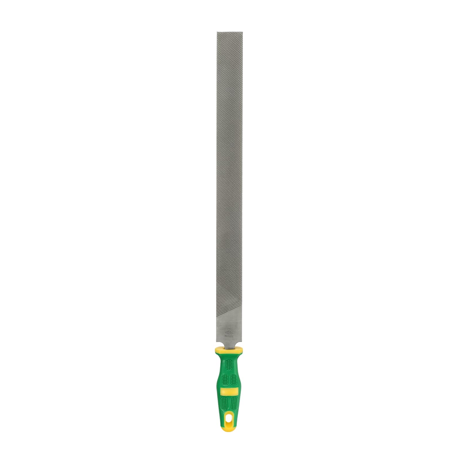 sourcing map Flat Coarse Cut File 18" Double Cut Teeth High Carbon Steel Hand Rasp File with Plastic Handle for Metal Wood Deburring Removing