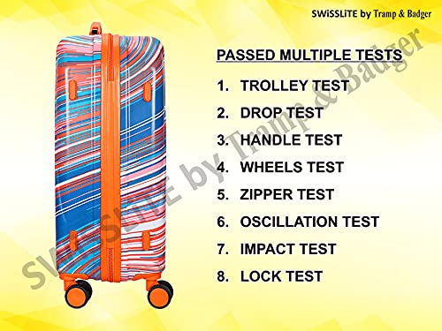 Image of Tramp & Badger Swisslite 24-Inch Hard Sided Printed Polycarbonate Check-in Luggage Trolley Bag (Color - Multi)
