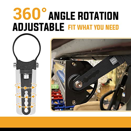 Image of Wsays 2 PCS 2 inch UTV ATV Roll Bar Light Mount for 2 inch Round Tube Bar (Pack of 2)