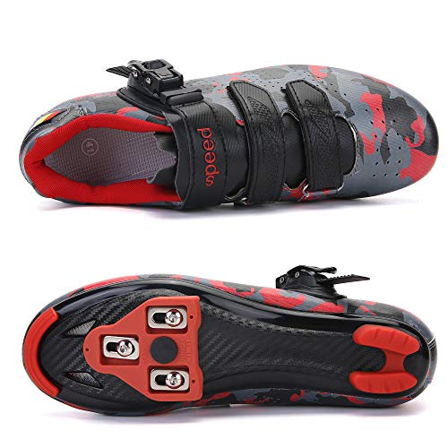 Image of Unisex Cycling Shoes Compatible with pelaton Indoor Road Bike Riding Shoes for Men and Women Delta Cleats Clip Outdoor Pedal