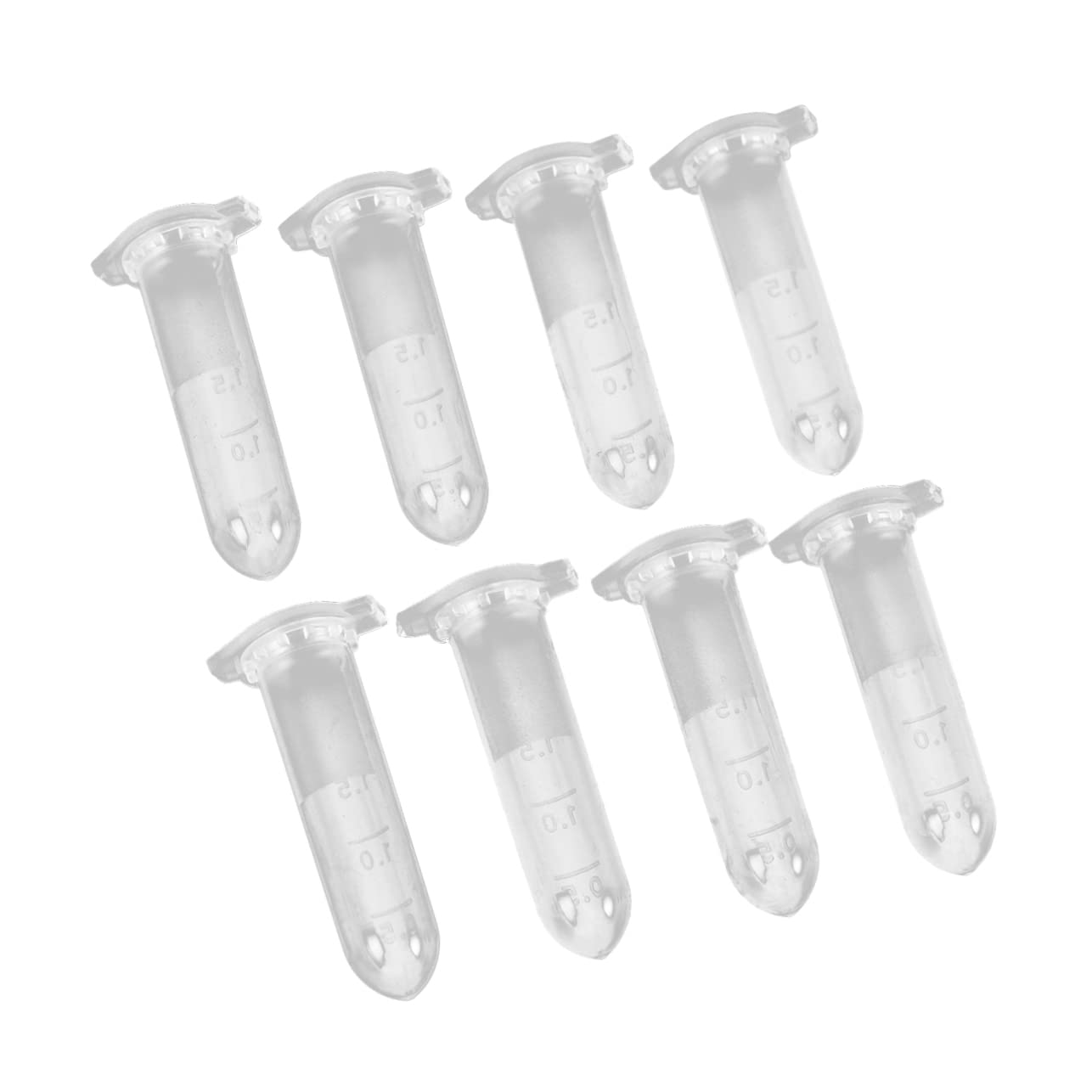 Tubo de Centrífuga de 2ml con Escala, Tapa Ajustada, Base Redonda, Plástico Blanco, 1000 Piezas, para Muestras y Laboratorio