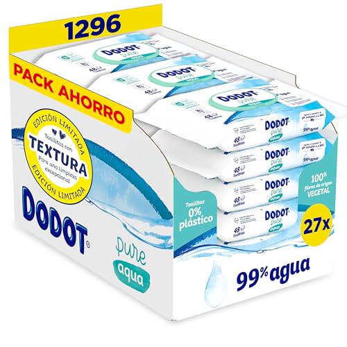 Dodot Toallitas Pure Aqua Para Bebé, 432 Toallitas (9 Packs de...