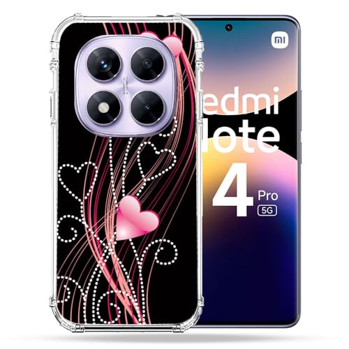 Coque Xiaomi Redmi Note 14 Pro 5G antichoc évite bris d'écran coeur