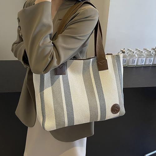 Canvas Laptop Tote Bag for Women,Large Crossbody Purse with Laptop Compartment for Office, Work, Everyday2