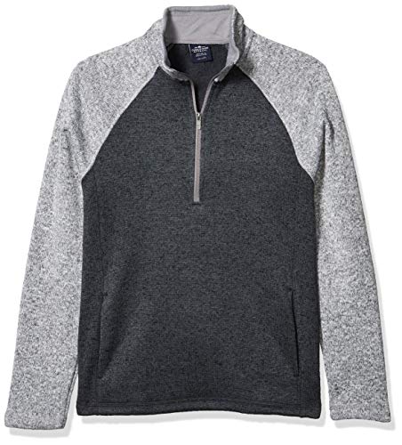 Image of Charles River Apparel Men's Men's Quarter Zip Color Blocked Heathered Fleece