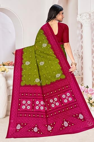 Image of TAMAIRA FASHION Mulmul Pure Cotton Saree For Woman Floral Batik Printed|Office Wear Daily Wear Sarees For Women Without Blouse Piece (Available in 11 Colours)