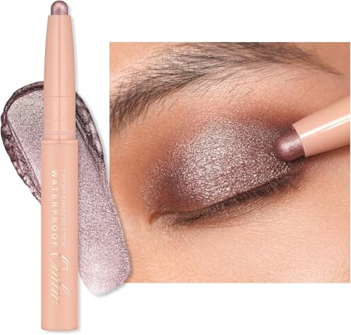Oulac Lidschatten Taupe Wasserdicht, Drehbarer Lidschatten-Stift Hält 24...