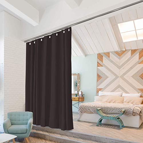 Room/Dividers/Now Ceiling Track Room Divider Kit - Small A, 8ft Tall x 3ft - 4ft 6in Wide (Dark Chocolate)