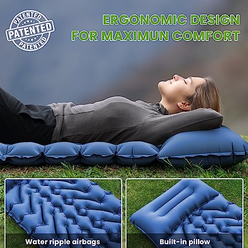 FRITTON-Sleeping-Pad-for-Camping-Inflatable-Sleeping-Mat-with-Pillow-767X26-Camping-Pad-with-Built-in-Foot-Pump-Lightweight-Camping-Mattress-Pad-for-Car-Camping-Backpacking-Tent-and-Hiking