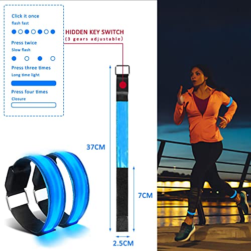 ZWZNBL 2 bracciali Riflettenti Ricaricabili, Alta