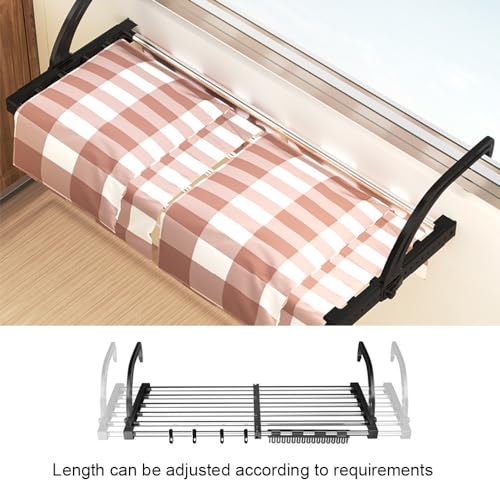 Séchoir à linge balcon extensible avec étendoir chaussette - 6