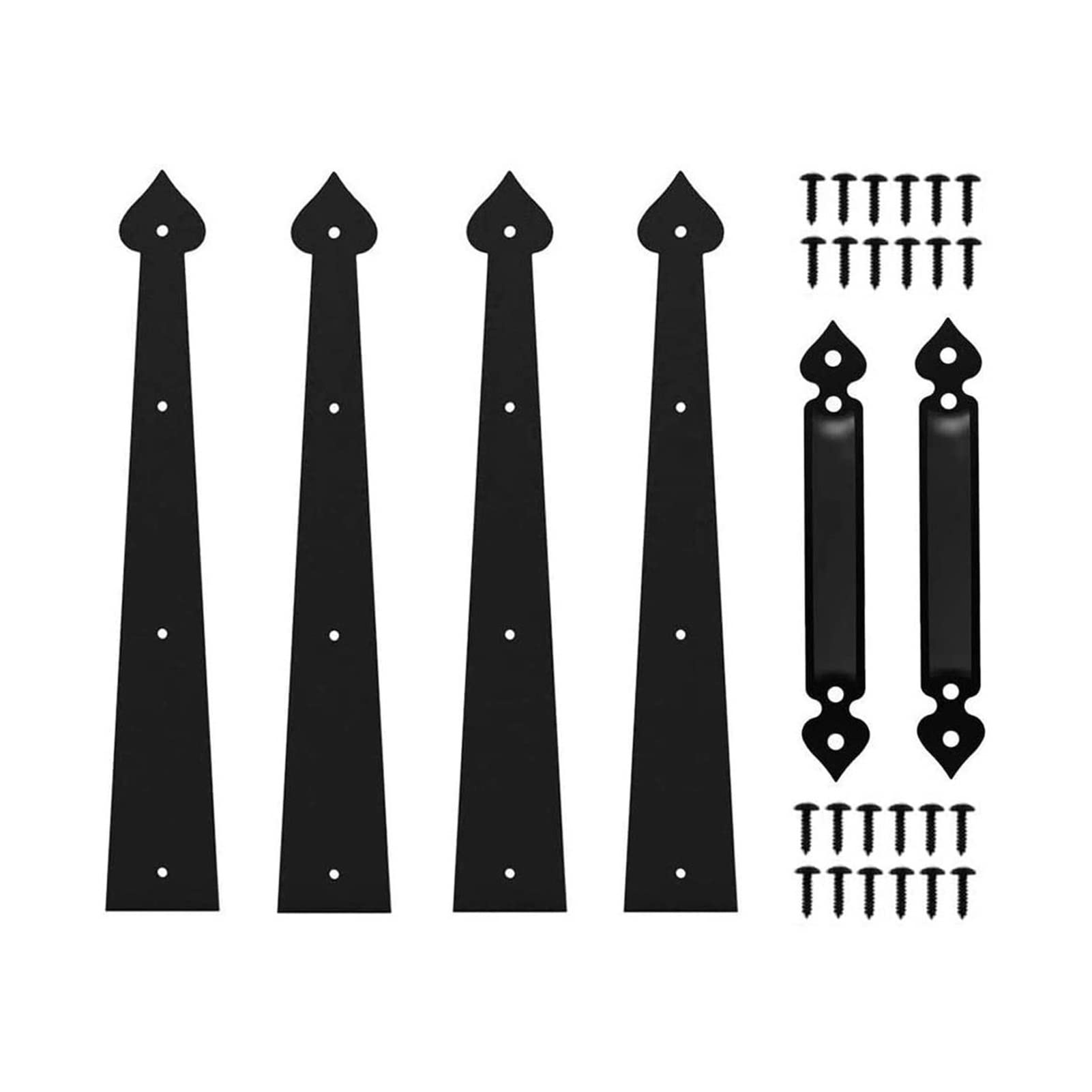 Youngran 6 sztuk Zestaw do drzwi garażowych stalowych Zestaw sprzętowy Dekoracyjny Dom Mocowany Zawiasy Uchwyty leisurely (Color : Anchor Style)
