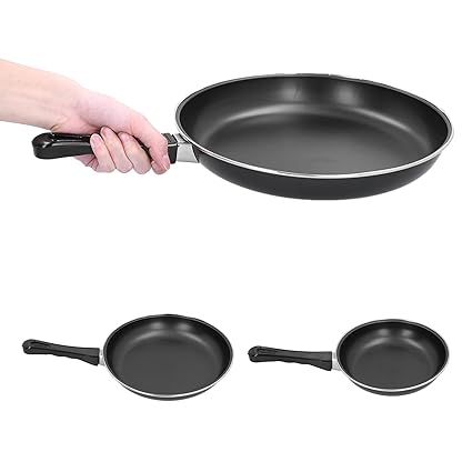 Pan Kitchenware, Thickened Stainless Steel Fry Pan Set Frying Pan Set Black Skillet Set for Restaurant for Kitchen