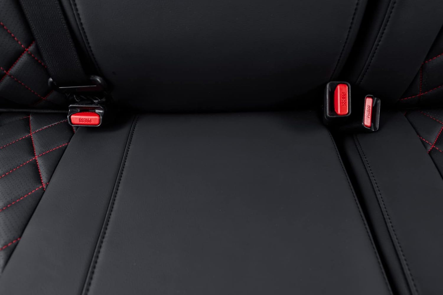 coverdream Tacoma Leather Seat Covers for 2016-2023 Toyota Tacoma Double Cab/Crew Cab SR,SR5,TRD Off Road,TRD Pro,TRD Sport Pickup,Fully Covered Waterproof Car Seat Protector (Full Set,Red/Black)