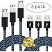 Daker USB Type C Cable, 3pack 3ft Braided Nylon USB-C to USB 3.0 High Durability High Speed Powerline Cord for Samsung Galaxy Note 8, S8, S8 Plus, MacBook, LG G6 V20 G5, Google Pixel, Nexus 6P 5X