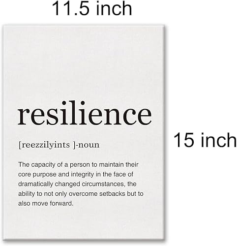 Miniatura 2 de LEXSIVO Resilience Definition - Lienzo impreso para pared, decoración de oficina en casa, pintura moderna, 12 x 15 pulgadas, lienzo positivo, póster