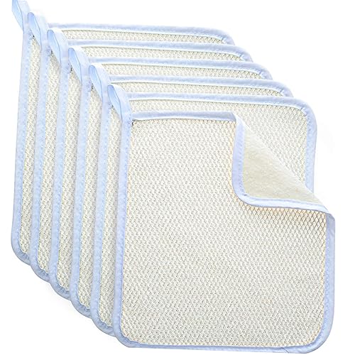 FOMIYES 6 Peças De Pano Lateral Esfoliante Tecido Toalha Esfoliante Pano De Banho Toalha De Banho Pu