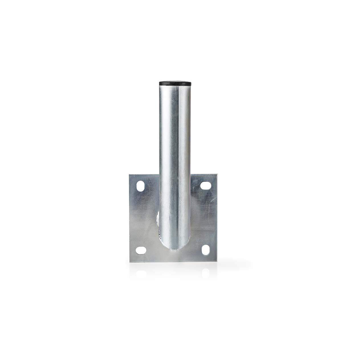 Nedis L-Shaped Satellite Wall Mount, Galvanised Steel with Blanking Cap, 150mm Offset, 48mm Tube Diameter, For Satellite Dishes and Aerials