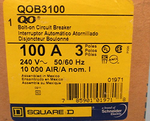 Square D 240Vac 100A 3-Pole Circuit Breaker Qob3100 Nib #TOP26