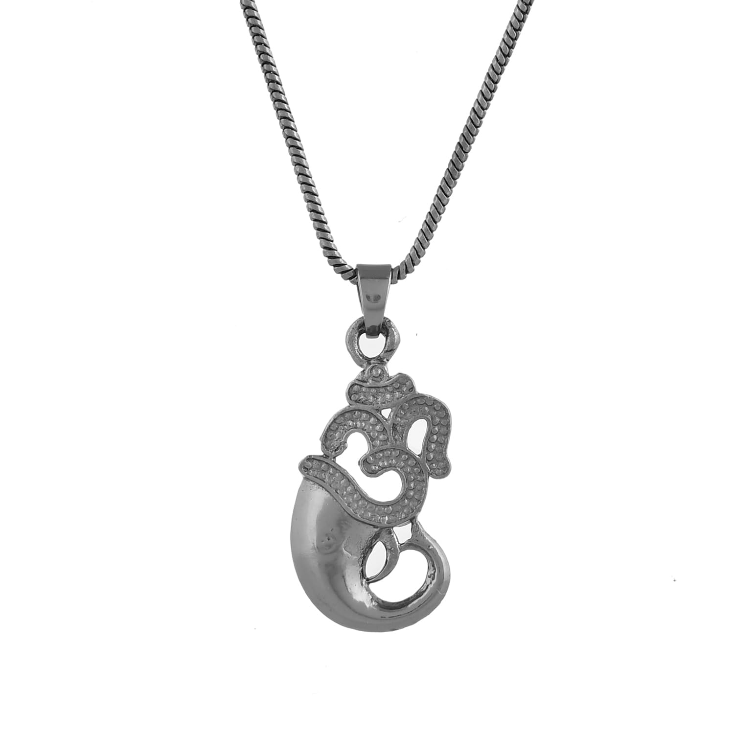 Eclipse Ganesha & Om Divine Black Mens Pendant|Black Pendant For Men|Gift For Men|Classic|Trendy|Anniversary Gift For Husband|Birthday Gift| Everyday Wear-image-32