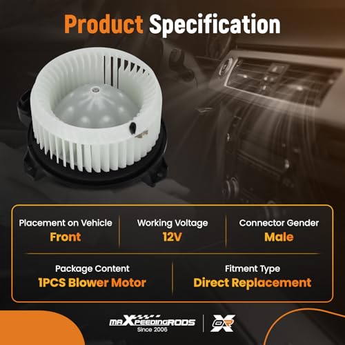 Image of maXpeedingrods HVAC Blower Motor 700308 Fits for Jeep Wrangler 2014-2018, for Ram 1500 2014-2018, AC Blower Motor Fan Replacement # 68232369AA 68214892AB 68214892AC 68214892AD