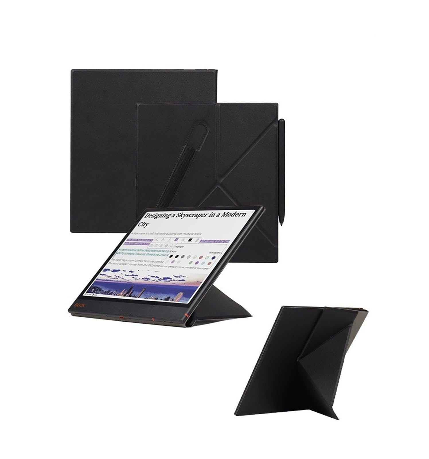 Smart Case kompatibel mit Boox Note Air 5 C 2025 10,3" Magnetverschluss Mehrfach faltbar mit Stiftfach Automatische Weck-/Schlaffunktion