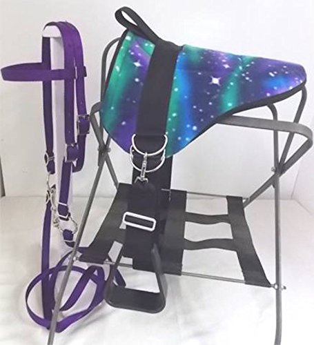 Party Ponies Miniature Horse/SM Pony Bareback Saddle PAD Set - Purple Stary Night