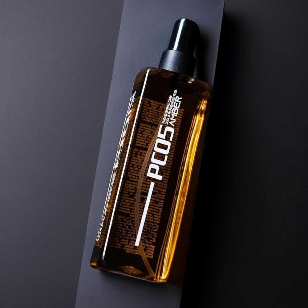 Pion PC05 Amber After Shave Cologne 100 ml – orzeźwiająca woda kolońska dla mężczyzn – kojąca pielęgnacja skóry dla mężczyzn – Black Edition Barber