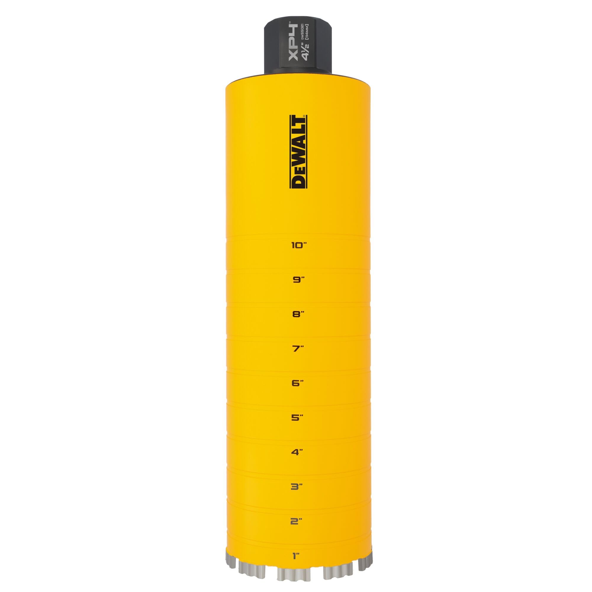 Fraise à carotter diamant DEWALT 11,4 cm capacité de perçage rapide 14 po pour béton armé robuste