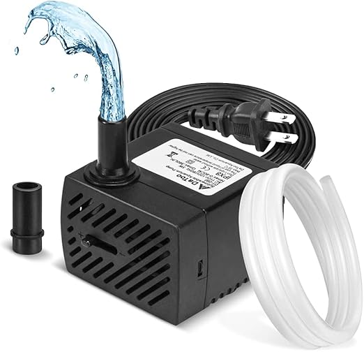 95GPH 5W Small Submersible Water Pump Mini Fountain Pump Ultra Quiet For Aquarium Fish Tank Pond Statuary Hydroponics
