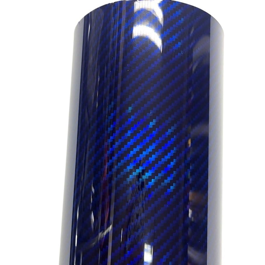 Wrapping Pellicola Adesivi in ​​fibra di carbonio blu arcobaleno lucido for pellicola for auto, vinile adesivo for auto, for avvolgere l'esterno della motocicletta Pellicola Wrapping(Blue,30CM X 300CM