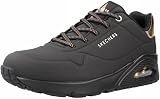 Skechers Donna Uno Shimmer Away Trainers, Black Durabuck, Rose Gold Duraleather/Mesh Tr, 38 EU - 1