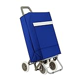 Weida Carro de la Compra 4 Ruedas | Impermeable, Resistente | Mango Ergonómico y Bolsa Impermeable | para Arrastre Cómodo Y Estable | para Supermercado y Uso Diario | Azul-Eléctrico- 95cm-42cm-46cm