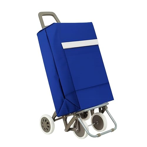 Weida Carro de la Compra 4 Ruedas | Impermeable Resistente Mango Ergonómico y Bolsa para Arrastre