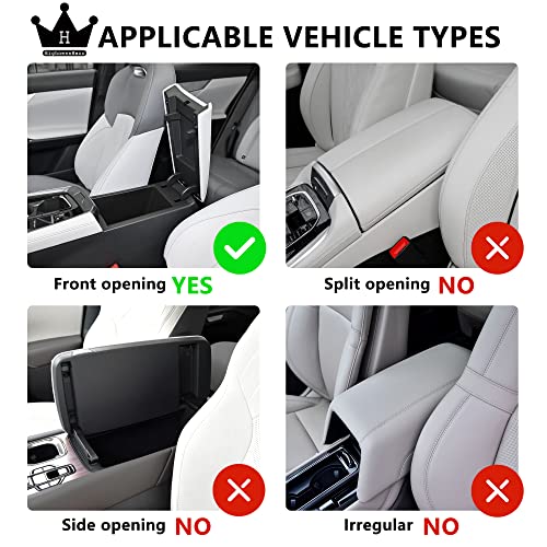Car Center Console Cover Vehicle Armrest Covers Middle Storage Organizer Pad, Dog & Cat Paws Protetor, Nappa Leather, Waterproof, Anti-Slip, Automotive Interior Accessories, Black, Size S, 12.0*8.1In #TOP7