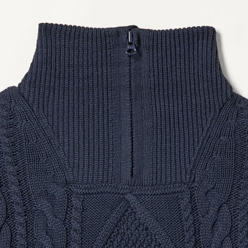 Jersey de punto cable niño de corte holgado suave que no pica con cierre corto 4