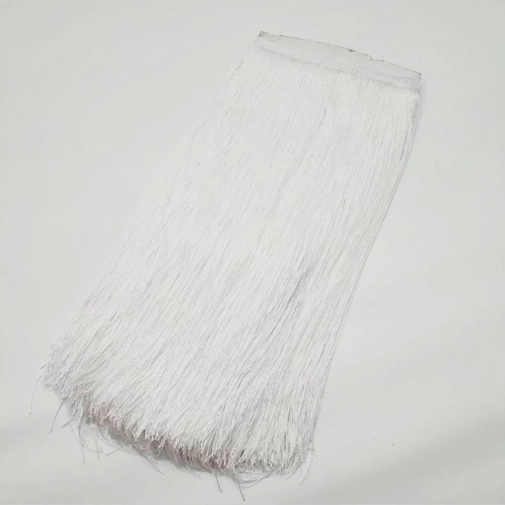MAIYO 10 Metri 50CM Lungo Frangia di Pizzo Nappa Frangia Nera Taglio per Fai da Te Vestito Latino Abiti di Scena Accessori Nastro di Pizzo