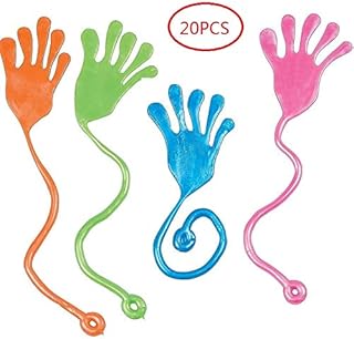 Tuko 20PCS Sticky Hands, Sticky Fingers,Kids' Party Favor Sets, Fun Toys, Party Favors, Wacky Fun Stretchy Glitter Sticky Hands, Party Favors, Birthday Parties, Toys for Sensory Kids,20PCS