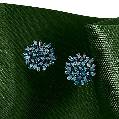Ross-Simons 0.75 ct. t.w. Blue Diamond Earrings in Sterling Silver4
