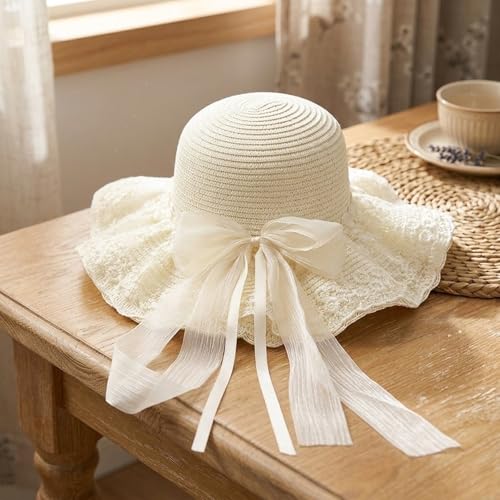 Sombrero de paja para mujer verano ala ancha playa miniatura 2