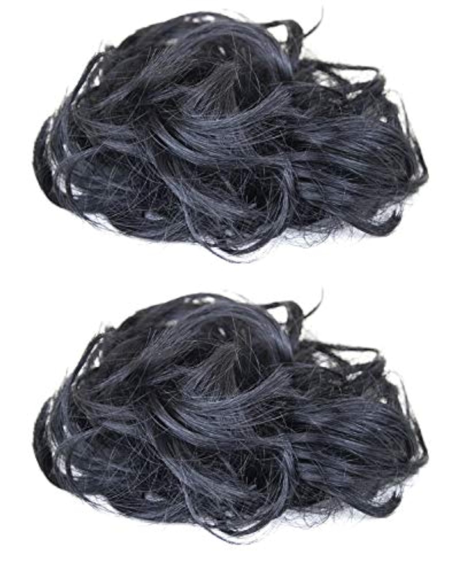 Women's Curly Messy Bun Hair Scrunchie Extensions, 2 Pcs