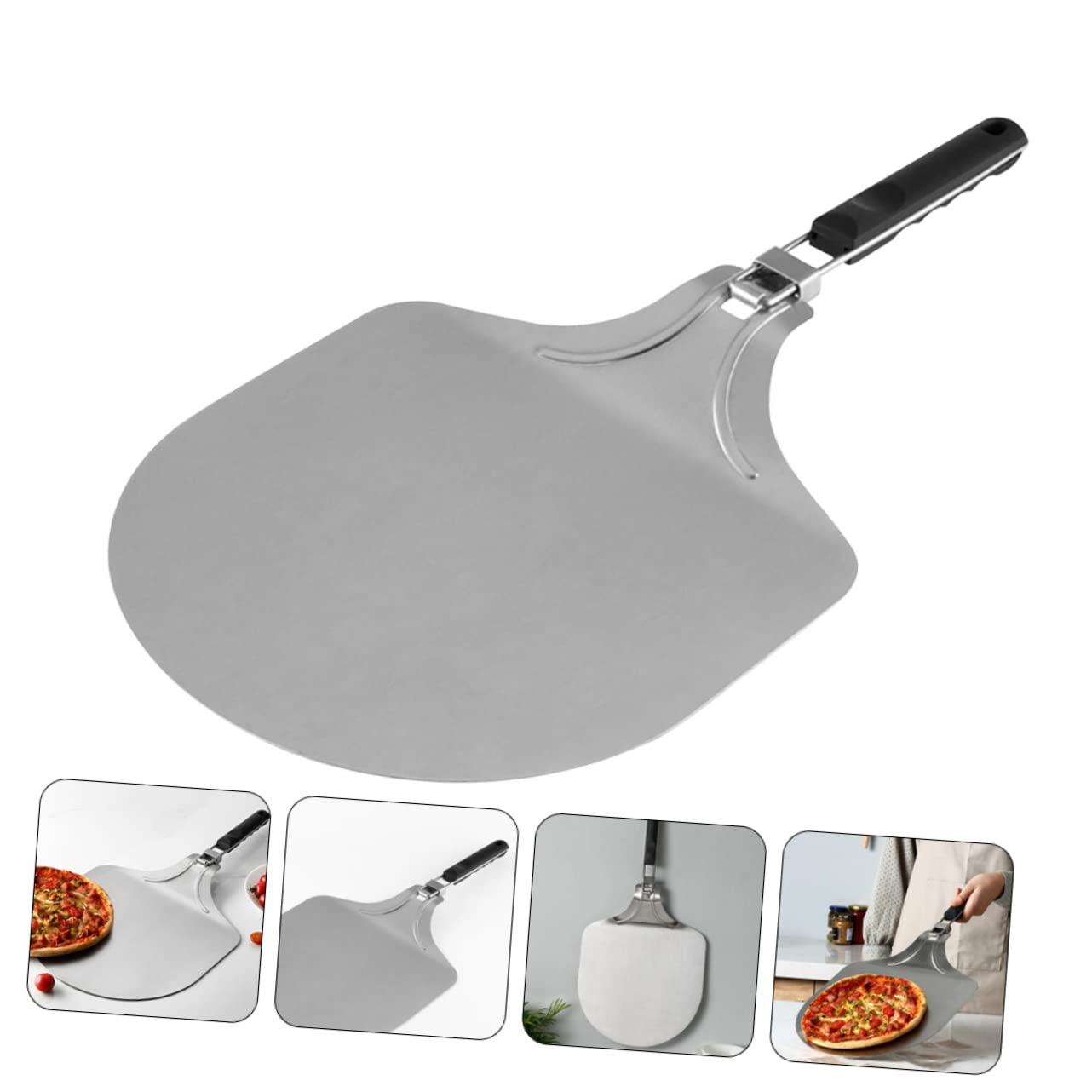 MAGICLULU Pelle Acier Inoxydable avec Poignée Antidérapante Outil de Transfert pour Gâteaux et Pizzas pour Restaurants et Cuisine Maison