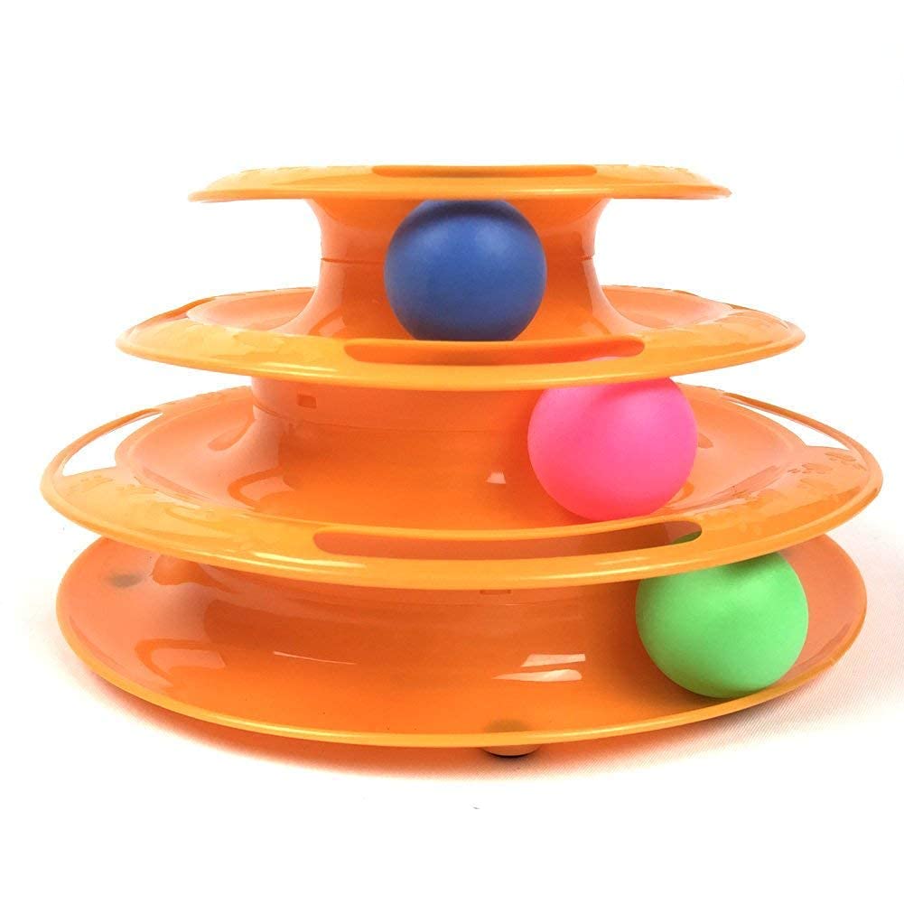 PSK PET MART Cat Toy 3 Level Towers of Circle Track Roller with Moving Balls Interactive Play Toy for Kitten/Cat (B091N12N32) Amazon Price History, Amazon Price Tracker