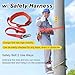 Electrician Wooden Pole Foot Buckle,Electric Pole Climber,Lineman's Climbing Pole Gear Set - Safety Harness, Metal Climbing Shoes, Adjustable Support (250-500mm)(350mm/13.8'')
