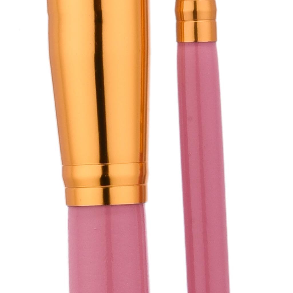 2xpro 2 Pieces Makeup Powder Foundation Eyeshadow Brushes Set Pink and Goldbrushes Makeup Tools Accessories Makeup Health