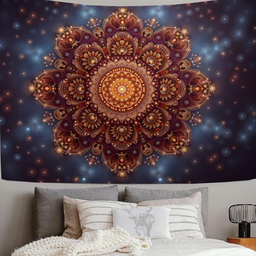 Arazzo da parete Datura orange grand format 230x180cm pour déco chambre